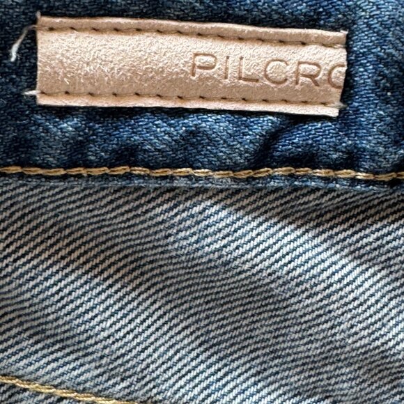 Anthropologie Pilcro The Joey High Rise Distressed Wide Leg denim jeans size 27 - Picture 5 of 15